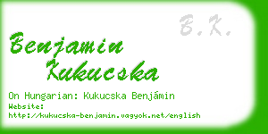 benjamin kukucska business card